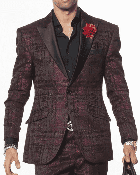 Men's Fashion Suit-Fabio Pink - ANGELINO