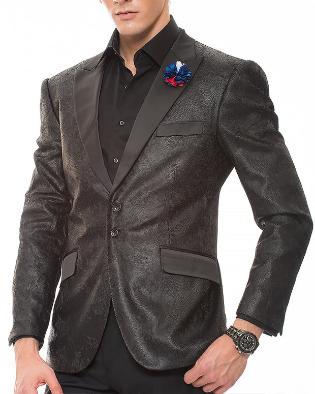 Men's Fashion Sport Coat Gianni Black2 - ANGELINO