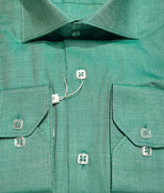 Green Dress Shirt, Cotton Green Shirt