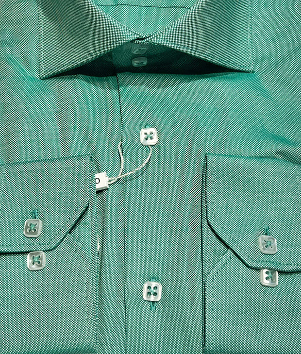 Green Dress Shirt, Cotton Green Shirt