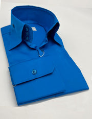high collar shirt turquoise