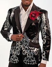 Prom Blazer - Prom Tuxedo - Sequin Blazer - Jupiter Silver - Prom 2020
