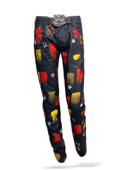 Men's Jeans - Hand painted Jeans - Star - ANGELINO