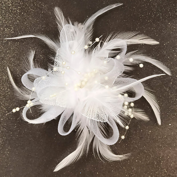 Men's Fashion Lapel Flower Flower6 White - ANGELINO