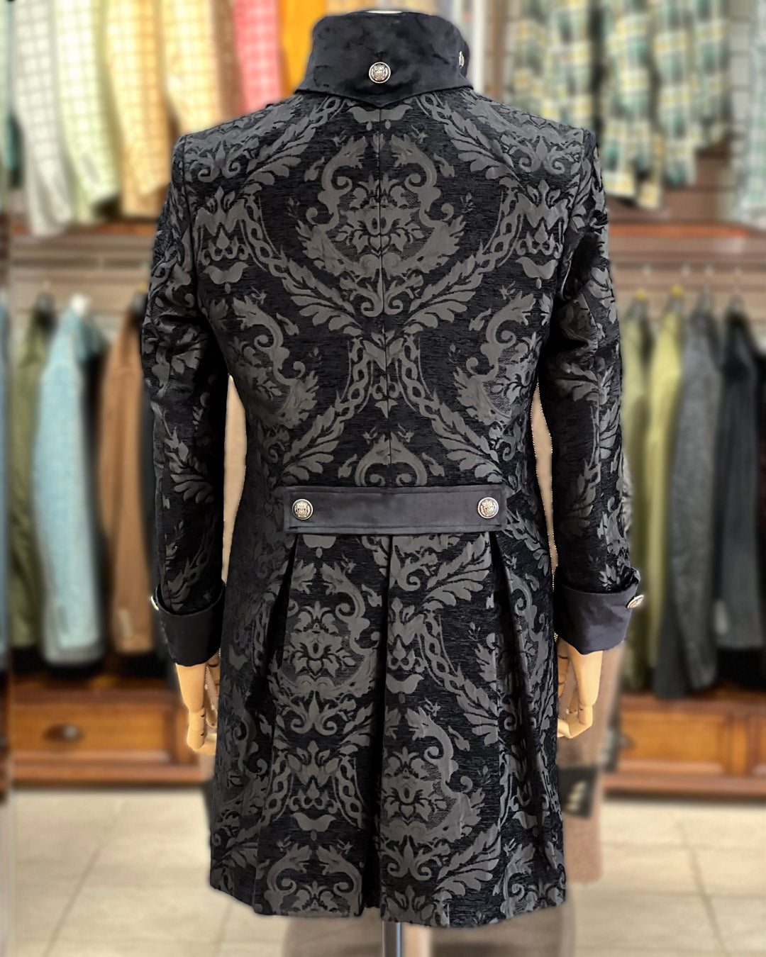 mens long coat, tux tail, Angelino 40