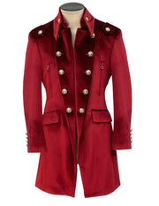 long coat for men, burgundy., Angelino