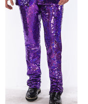 Men's Sequin Pants - Purple