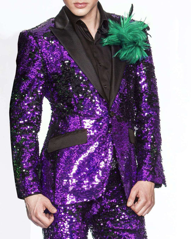 Sequin Suit for men, New R. Purple -  Prom - Tuxedo - Purple - ANGELINO