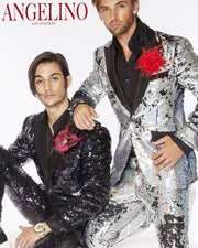 Sequin Suits, R. Sequin Silver - Mens - Tuxedo - Suits - ANGELINO
