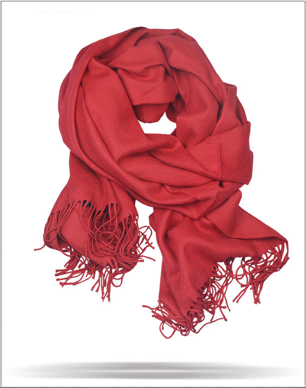 Men's Solid Scarf Red - ANGELINO